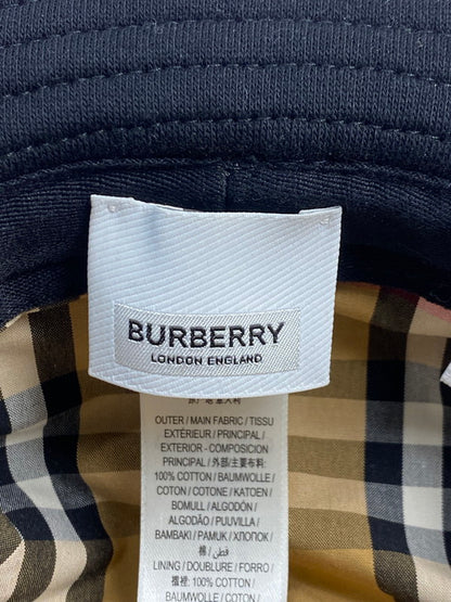 【中古品】【メンズ】 BURBERRY LONDON バーバリー ロンドン 21SS LOGO JERSEY BUCKET HAT 8026928 ロゴ ジャージ バケットハット 帽子 183-250909-kk-26-min サイズ：M カラー：ブラック 万代Net店