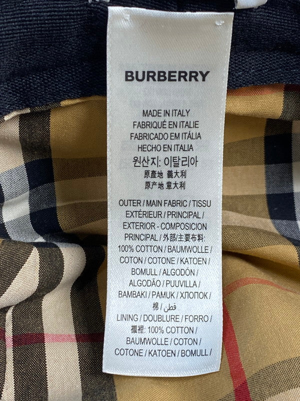 【中古品】【メンズ】 BURBERRY LONDON バーバリー ロンドン 21SS LOGO JERSEY BUCKET HAT 8026928 ロゴ ジャージ バケットハット 帽子 183-250909-kk-26-min サイズ：M カラー：ブラック 万代Net店