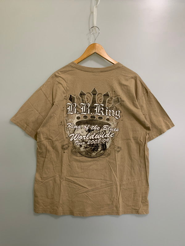 【中古品】【メンズ】 B.B.KING BBキング 00S KING OF THE BLUES TEE Tシャツ トップス 146-250830-ks-07-min サイズ：XL カラー：ベージュ 万代Net店
