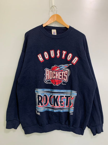 【中古品】【メンズ】 HOUSTON ROCKETS ヒューストン ロケッツ 90S PRINT SWEATSHIRT スウェットシャツ 146-250830-ks-06-min サイズ：XL カラー：ネイビー 万代Net店
