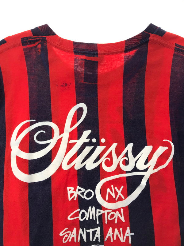 【中古品】【メンズ】 STUSSY ステューシー S/S WORLD TOUR TEE ワールド ツアー Tシャツ 半袖Tシャツ 142-260518-na-09-tagh サイズ：S カラー：レッド/ネイビー 万代Net店