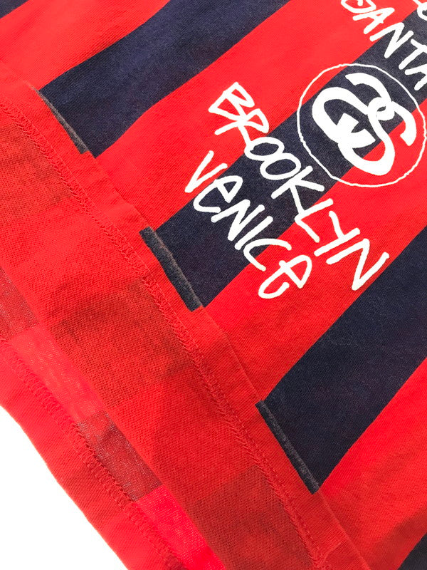 【中古品】【メンズ】 STUSSY ステューシー S/S WORLD TOUR TEE ワールド ツアー Tシャツ 半袖Tシャツ 142-260518-na-09-tagh サイズ：S カラー：レッド/ネイビー 万代Net店