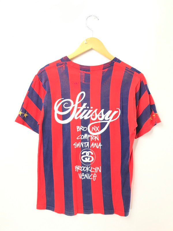 【中古品】【メンズ】 STUSSY ステューシー S/S WORLD TOUR TEE ワールド ツアー Tシャツ 半袖Tシャツ 142-260518-na-09-tagh サイズ：S カラー：レッド/ネイビー 万代Net店