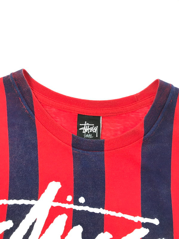 【中古品】【メンズ】 STUSSY ステューシー S/S WORLD TOUR TEE ワールド ツアー Tシャツ 半袖Tシャツ 142-260518-na-09-tagh サイズ：S カラー：レッド/ネイビー 万代Net店