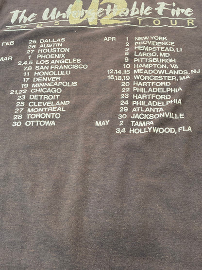【中古品】【メンズ】 U2 80's THE UNFORGETTABLE FIRE TOUR TEE ショートスリーブ プリントTシャツ 半袖Tシャツ トップス 146-250818-yn-02-min カラー：ブラウン 万代Net店