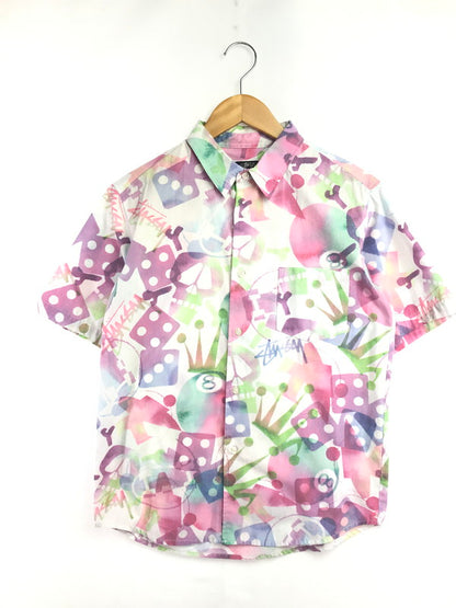 【中古品】【メンズ】 STUSSY S/S All-OVER PATTERN SHIRT 総柄 半袖 シャツ トップス 142-260607-rt-04-tagh サイズ：S カラー：マルチカラー 万代Net店