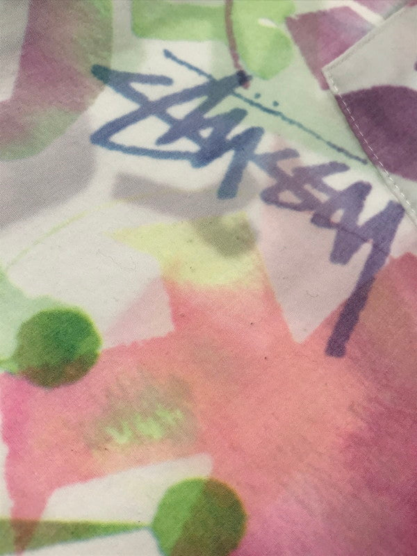 【中古品】【メンズ】 STUSSY S/S All-OVER PATTERN SHIRT 総柄 半袖 シャツ トップス 142-260607-rt-04-tagh サイズ：S カラー：マルチカラー 万代Net店