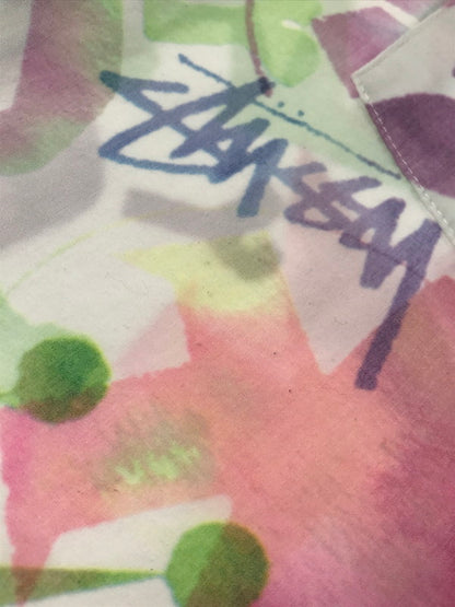 【中古品】【メンズ】 STUSSY S/S All-OVER PATTERN SHIRT 総柄 半袖 シャツ トップス 142-260607-rt-04-tagh サイズ：S カラー：マルチカラー 万代Net店