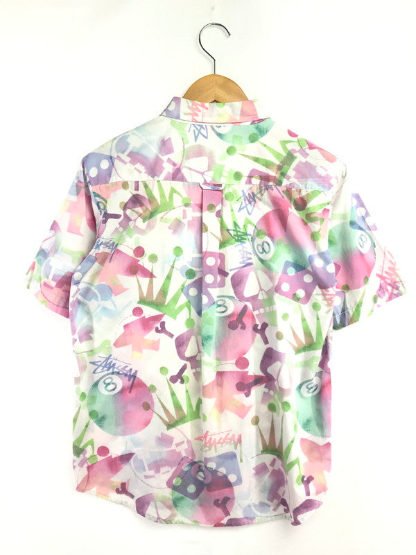 【中古品】【メンズ】 STUSSY S/S All-OVER PATTERN SHIRT 総柄 半袖 シャツ トップス 142-260607-rt-04-tagh サイズ：S カラー：マルチカラー 万代Net店