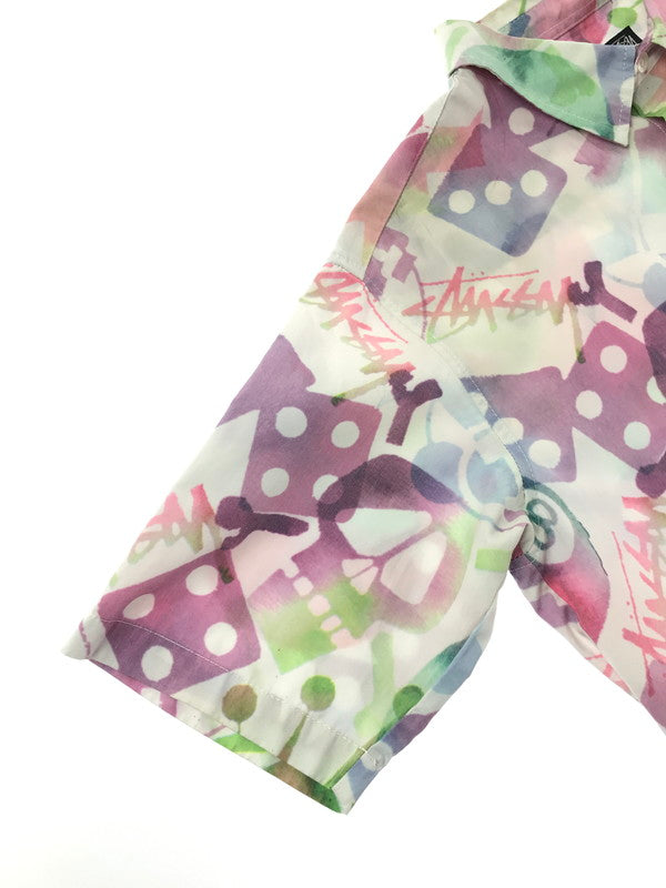 【中古品】【メンズ】 STUSSY S/S All-OVER PATTERN SHIRT 総柄 半袖 シャツ トップス 142-260607-rt-04-tagh サイズ：S カラー：マルチカラー 万代Net店