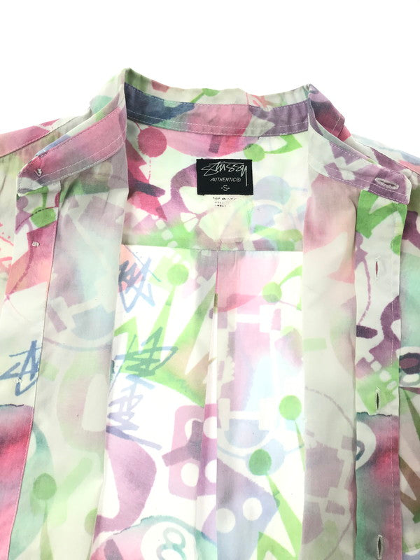 【中古品】【メンズ】 STUSSY S/S All-OVER PATTERN SHIRT 総柄 半袖 シャツ トップス 142-260607-rt-04-tagh サイズ：S カラー：マルチカラー 万代Net店