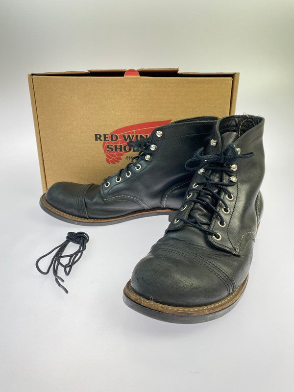 【現状渡し品】【メンズ】 RED WING レッドウィング IRON RABGER 8084 アイアンレンジャー ブーツ 靴 164-250823-yn-15-min サイズ：27.5cm カラー：ブラック 万代Net店