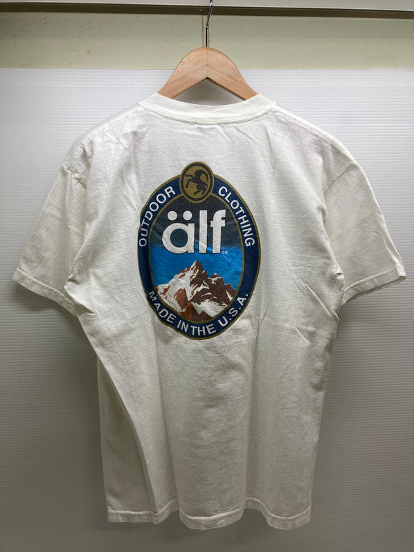 【中古品】【メンズ】 ALF アルフ PRINT TEE プリントＴシャツ トップス 146-250819-jt-20-min サイズ：M カラー：ホワイト 万代Net店
