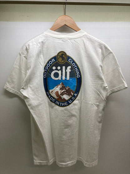 【中古品】【メンズ】 ALF アルフ PRINT TEE プリントＴシャツ トップス 146-250819-jt-20-min サイズ：M カラー：ホワイト 万代Net店