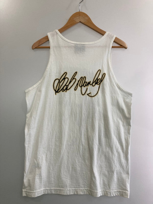 【中古品】【メンズ】 ZION ザイオン c2002 BOB MARLEY TANKTOP タンクトップ ノースリーブ 146-250817-AS-33-min サイズ：M カラー：ホワイト 万代Net店