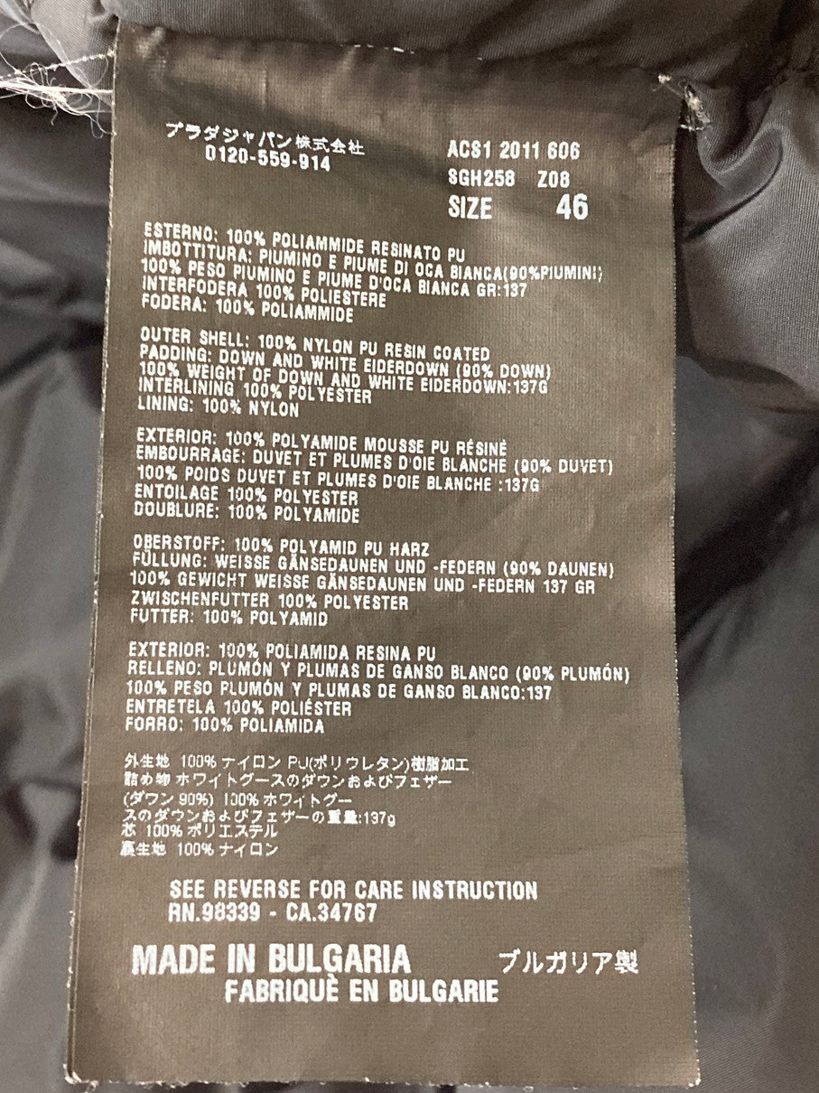 【中古品】【メンズ】 PRADA SPORTS プラダスポーツ DOWN JACKET SGH258 デニム転写ダウンジャケット アウター 141-250818-yn-11-min サイズ：46 カラー：ダークグリーン 万代Net店