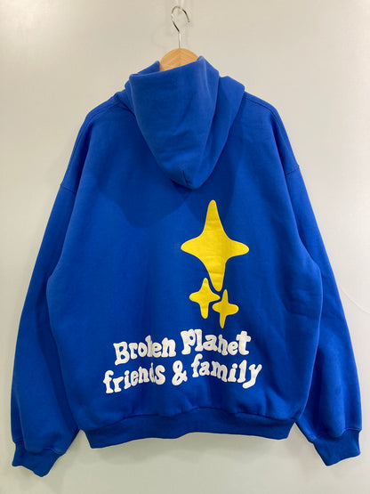 【中古品】【メンズ】 BROKEN PLANET ブロークン プラネット LOST IN SPACE HOODIE フーディ 142-251102-zi-45-min サイズ：XL カラー：ブルー 万代Net店