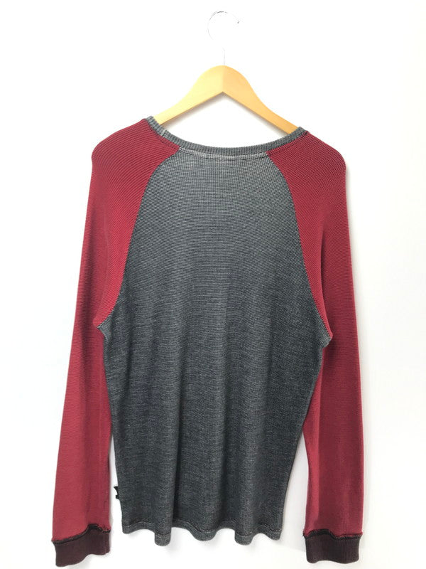【中古品】【メンズ】 HARLEY-DAVIDSON ハーレー ダビットソン THERMAL RAGLAN L/S TEE サーマル ラグラン ロングスリーブ Tシャツ 長袖Tシャツ トップス 146-260503-rt-01-tag サイズ：XL カラー：グレー/レッド 万代Net店