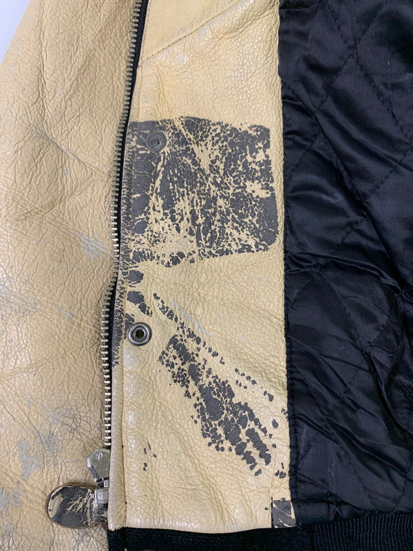 【現状渡し品】【メンズ】 AVIREX アヴィレックス LEATHER STADIUM JACKET レザー切替 スタジアムジャケット アウター 145-250821-yn-12-min サイズ：L カラー：ブラック 万代Net店