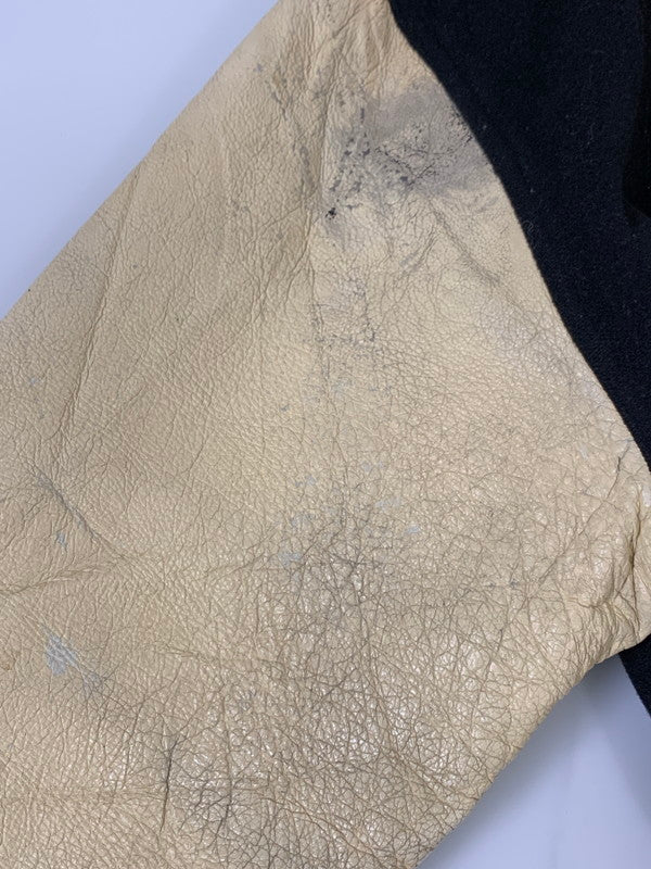 【現状渡し品】【メンズ】 AVIREX アヴィレックス LEATHER STADIUM JACKET レザー切替 スタジアムジャケット アウター 145-250821-yn-12-min サイズ：L カラー：ブラック 万代Net店