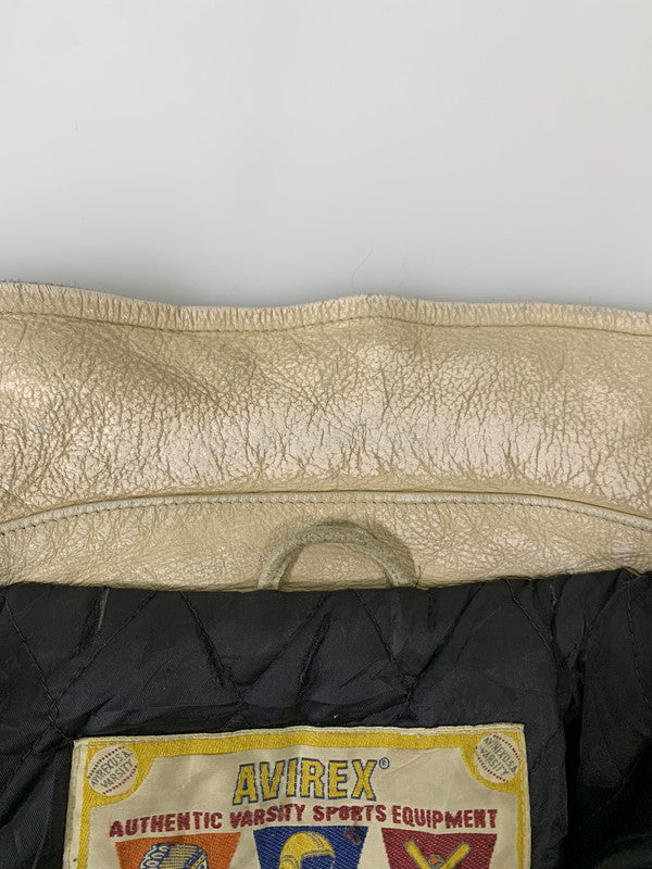 【現状渡し品】【メンズ】 AVIREX アヴィレックス LEATHER STADIUM JACKET レザー切替 スタジアムジャケット アウター 145-250821-yn-12-min サイズ：L カラー：ブラック 万代Net店