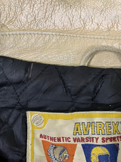 【現状渡し品】【メンズ】 AVIREX アヴィレックス LEATHER STADIUM JACKET レザー切替 スタジアムジャケット アウター 145-250821-yn-12-min サイズ：L カラー：ブラック 万代Net店