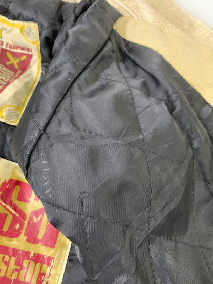 【現状渡し品】【メンズ】 AVIREX アヴィレックス LEATHER STADIUM JACKET レザー切替 スタジアムジャケット アウター 145-250821-yn-12-min サイズ：L カラー：ブラック 万代Net店