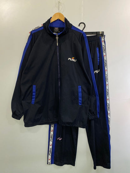 【現状渡し品】【メンズ】 FUBU フブ TRACK JACKET ＆ TRACK PANTS JERSEY SET-UP トラックジャケット & トラックパンツ ジャージ セットアップ トップス ボトムス 146-251021-kk-66-min サイズ：XL カラー：ネイビー 万代Net店