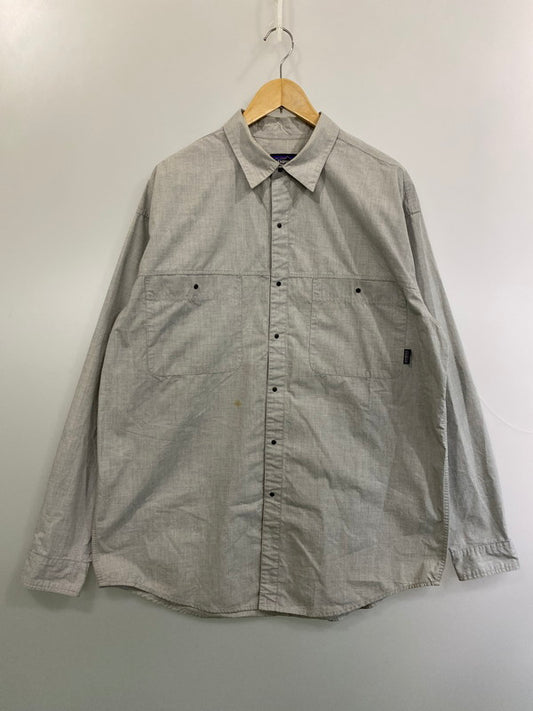 【現状渡し品】【メンズ】 patagonia パタゴニア L/S SHIRT ロングスリーブシャツ 長袖シャツ トップス 144-251125-yn-19-min サイズ：L カラー：グレー 万代Net店