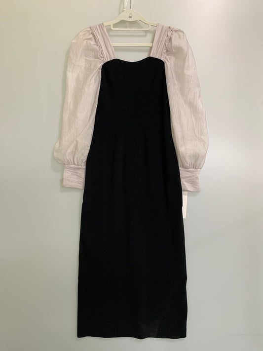 【中古品】【レディース】 FRAY I.D フレイアイ・ディー KNIT ONE-PIECE FWNO234120 オーガンスリーブストレートニットワンピース 170-251213-yn-15-min サイズ：1 カラー：ブラック 万代Net店