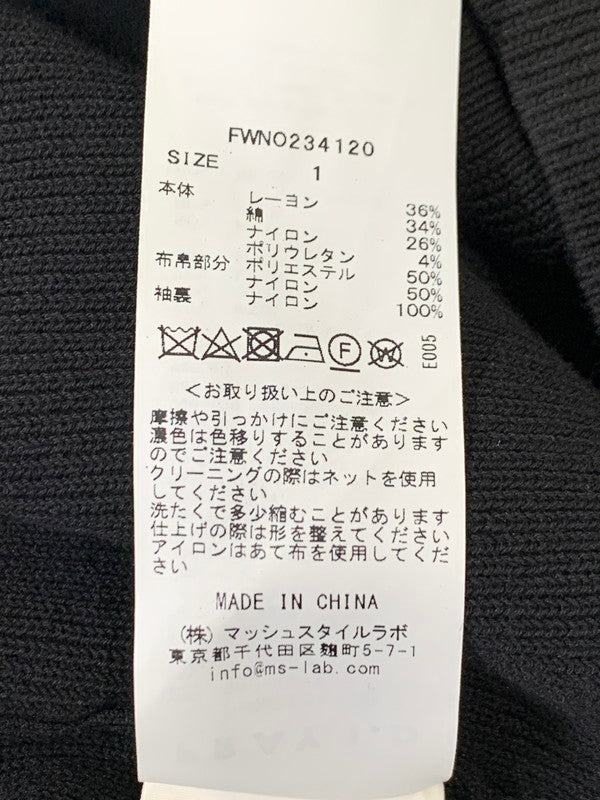 【中古品】【レディース】 FRAY I.D フレイアイ・ディー KNIT ONE-PIECE FWNO234120 オーガンスリーブストレートニットワンピース 170-251213-yn-15-min サイズ：1 カラー：ブラック 万代Net店