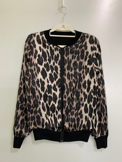 【中古品】【レディース】 SOV ソブ REVERSIBLE REOPARD JACKET 0309-290-183 リバーシブル レオパードジャケット ライトアウター 170-251110-kk-26-min サイズ：38 カラー：ブラック 万代Net店
