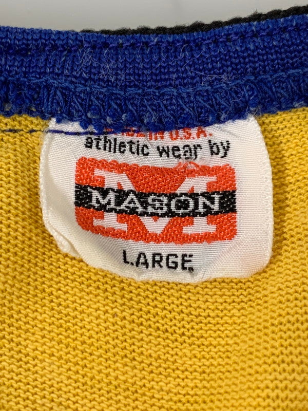 【現状渡し品】【メンズ】 MASON メーソン 60S GAME SHIRT トップス 146-250830-ks-03-min サイズ：L カラー：イエロー 万代Net店