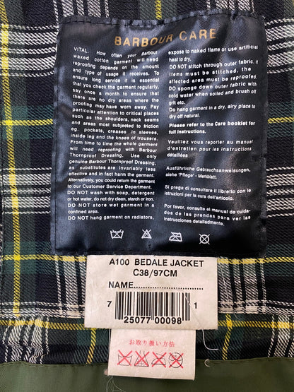 【現状渡し品】【メンズ】 BARBOUR バブアー A100 BEDALE JACKET OLIVE ビデイルジャケット オイルドジャケット コート アウター 144-250825-em-34-min カラー：オリーブ系 万代Net店