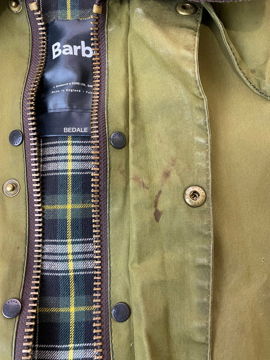 【現状渡し品】【メンズ】 BARBOUR バブアー A100 BEDALE JACKET OLIVE ビデイルジャケット オイルドジャケット コート アウター 144-250825-em-34-min カラー：オリーブ系 万代Net店