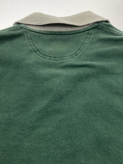 【中古品】【メンズ】 OLD GAP オールドギャップ SWEAT POLO SHIRT スウェット ポロシャツ ロングスリーブ 146-251122-AS-27-min サイズ：XS カラー：グリーン 万代Net店
