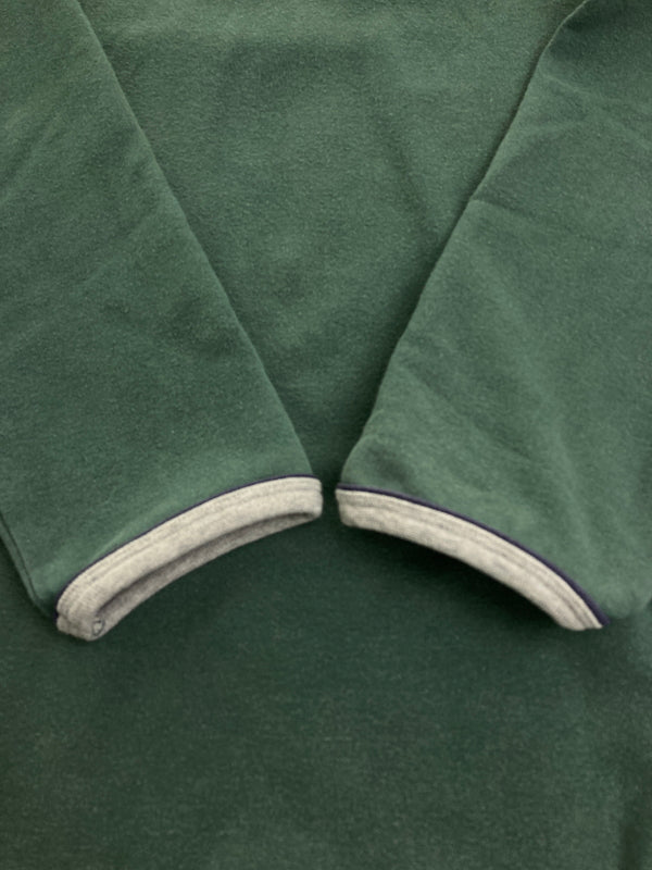 【中古品】【メンズ】 OLD GAP オールドギャップ SWEAT POLO SHIRT スウェット ポロシャツ ロングスリーブ 146-251122-AS-27-min サイズ：XS カラー：グリーン 万代Net店