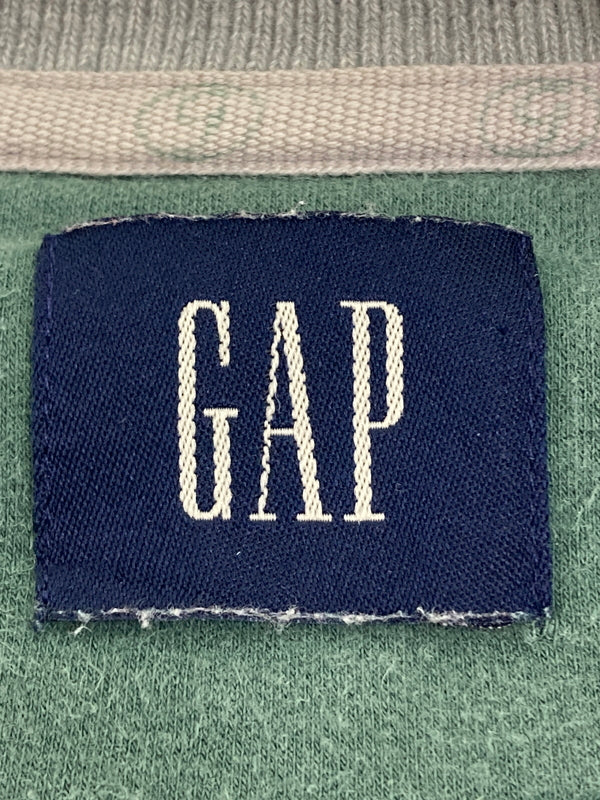 【中古品】【メンズ】 OLD GAP オールドギャップ SWEAT POLO SHIRT スウェット ポロシャツ ロングスリーブ 146-251122-AS-27-min サイズ：XS カラー：グリーン 万代Net店