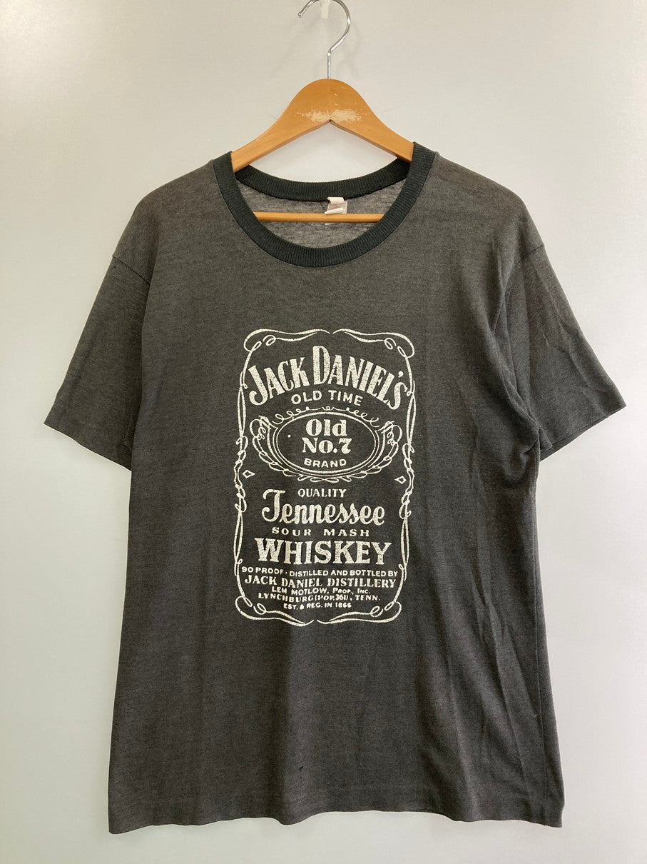 【現状渡し品】【メンズ】 JACK DANIELS ジャックダニエル 70-80S TEE Tシャツ トップス 146-250816-ks-23-min サイズ：不明 カラー：グレー 万代Net店