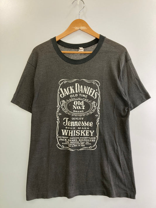 【現状渡し品】【メンズ】 JACK DANIELS ジャックダニエル 70-80S TEE Tシャツ トップス 146-250816-ks-23-min サイズ：不明 カラー：グレー 万代Net店