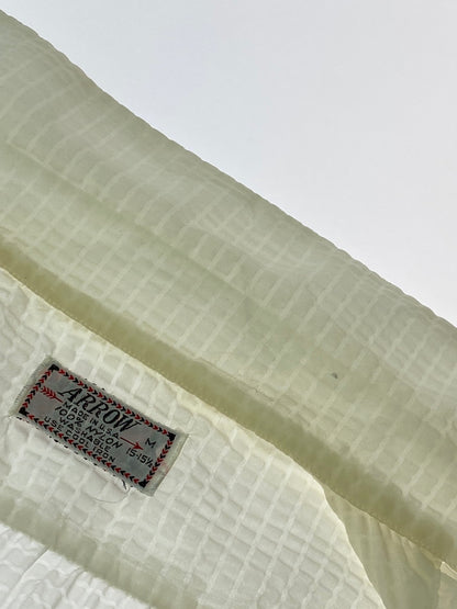 【現状渡し品】【メンズ】 ARROW アロー 50-60S NYLON WAFFLE SHIRT ナイロンワッフルシャツ 146-250816-ks-08-min サイズ：M カラー：オフホワイト 万代Net店