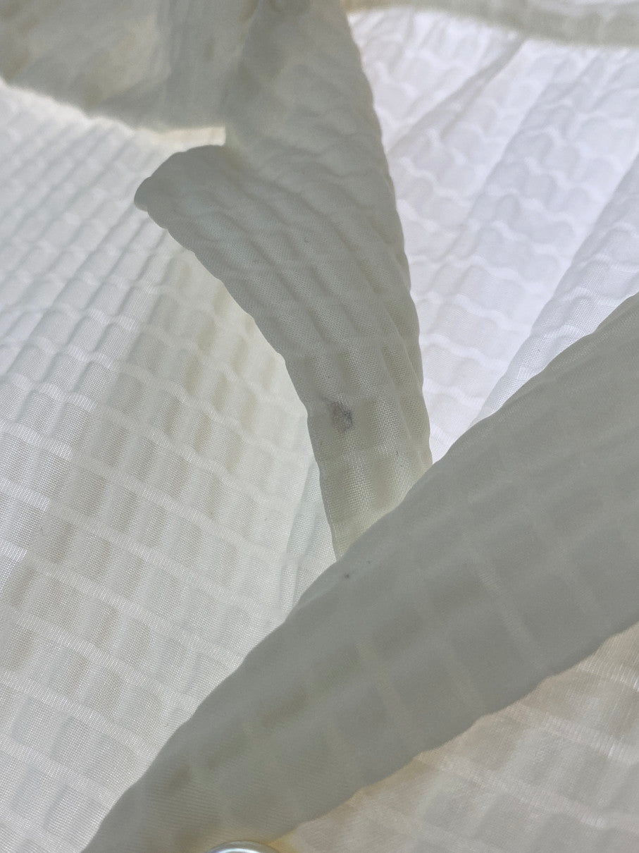 【現状渡し品】【メンズ】 ARROW アロー 50-60S NYLON WAFFLE SHIRT ナイロンワッフルシャツ 146-250816-ks-08-min サイズ：M カラー：オフホワイト 万代Net店