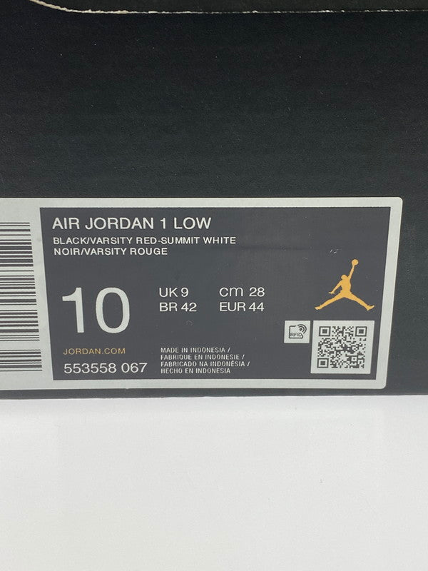 【中古美品】【メンズ】 NIKE ナイキ 553558-067 AIR JORDAN 1 LOW 靴 シューズ スニーカー SNEAKERS 160-250820-ks-16-min サイズ：28cm カラー：BLACK/VARSITY‐RED‐SUMMIT WHITE 万代Net店