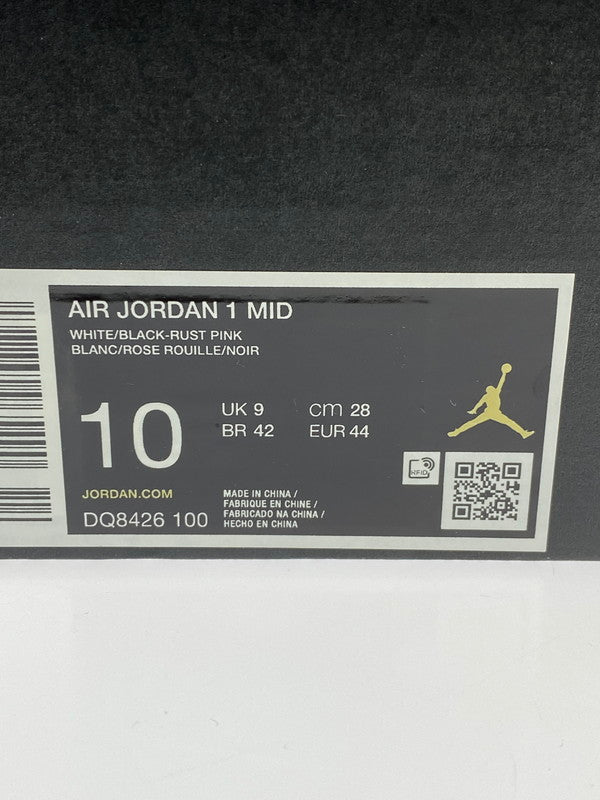 【中古美品】【メンズ】 NIKE ナイキ DQ8426-100 AIR JORDAN 1 MID 靴 シューズ スニーカー SNEAKERS 160-250820-ks-15-min サイズ：28cm カラー：WHITE/BLACK‐RUST PINK 万代Net店