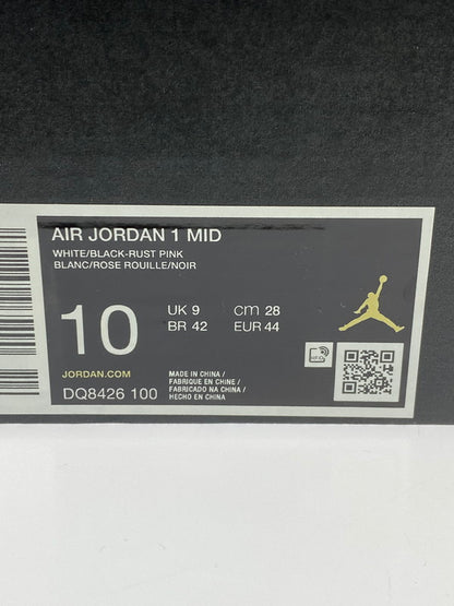 【中古美品】【メンズ】 NIKE ナイキ DQ8426-100 AIR JORDAN 1 MID 靴 シューズ スニーカー SNEAKERS 160-250820-ks-15-min サイズ：28cm カラー：WHITE/BLACK‐RUST PINK 万代Net店