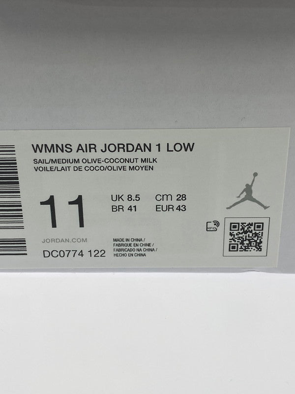 【中古美品】【メンズ】 NIKE ナイキ DC0774-122 WOMEN'S AIR JORDAN 1 LOW 靴 シューズ スニーカー SNEAKERS 160-250820-ks-20-min サイズ：28cm カラー：SAIL/MEDIUM OLIVE‐COCONUT MILK 万代Net店