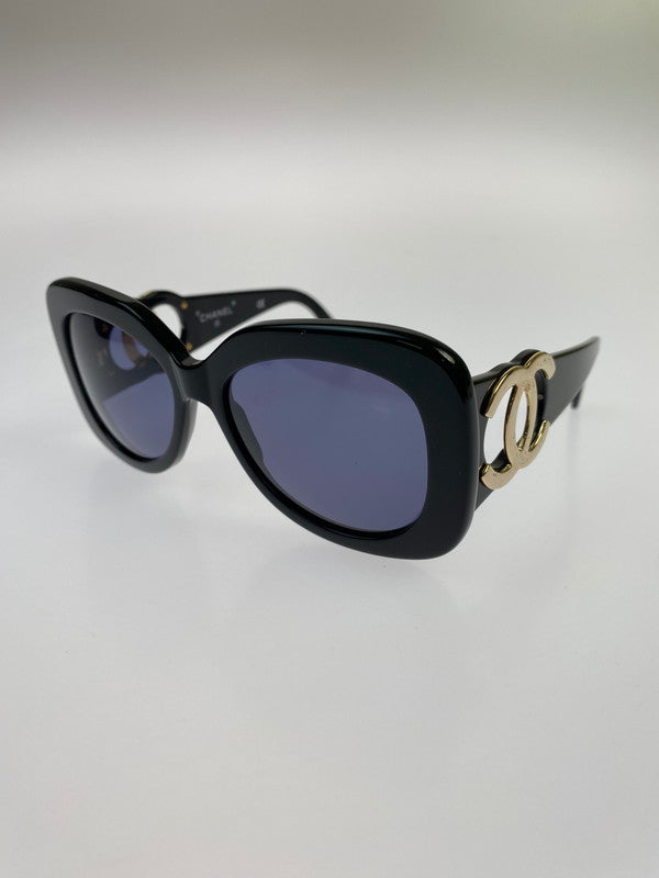 【中古品】【レディース】 CHANEL シャネル 05253 94305 ココマーク マトラッセ サングラス 183-250821-ks-12-min カラー：ブラック 万代Net店