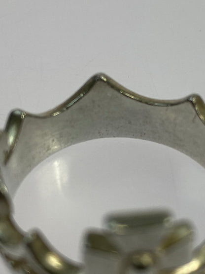 【中古品】【メンズ】 A&G エーアンドジー クラウンリング 指輪 アクセサリー 192-250824-AS-13-min サイズ：21号 カラー：シルバー 万代Net店