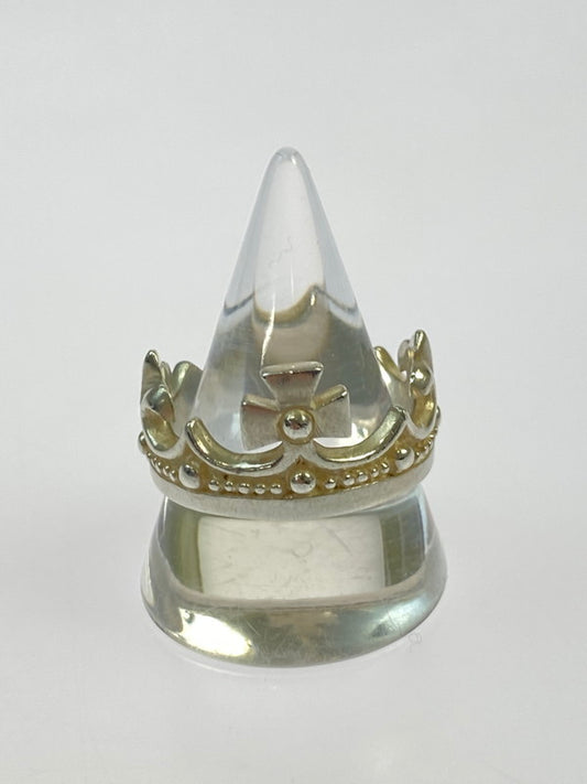 【中古品】【メンズ】 A&G エーアンドジー クラウンリング 指輪 アクセサリー 192-250824-AS-13-min サイズ：21号 カラー：シルバー 万代Net店