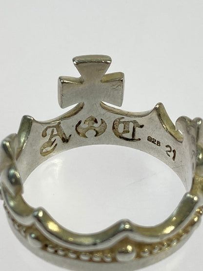 【中古品】【メンズ】 A&G エーアンドジー クラウンリング 指輪 アクセサリー 192-250824-AS-13-min サイズ：21号 カラー：シルバー 万代Net店